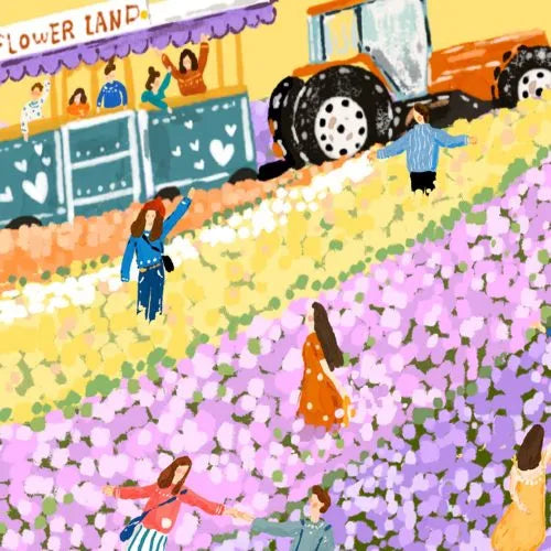 Momibook Furano Flower Fields 1000 Piece Jigsaw Puzzle