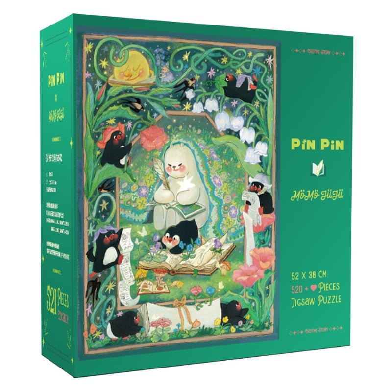 Pin Pin Bedtime Story Glow in the Dark 521 Piece Jigsaw Puzzle Pin Pin