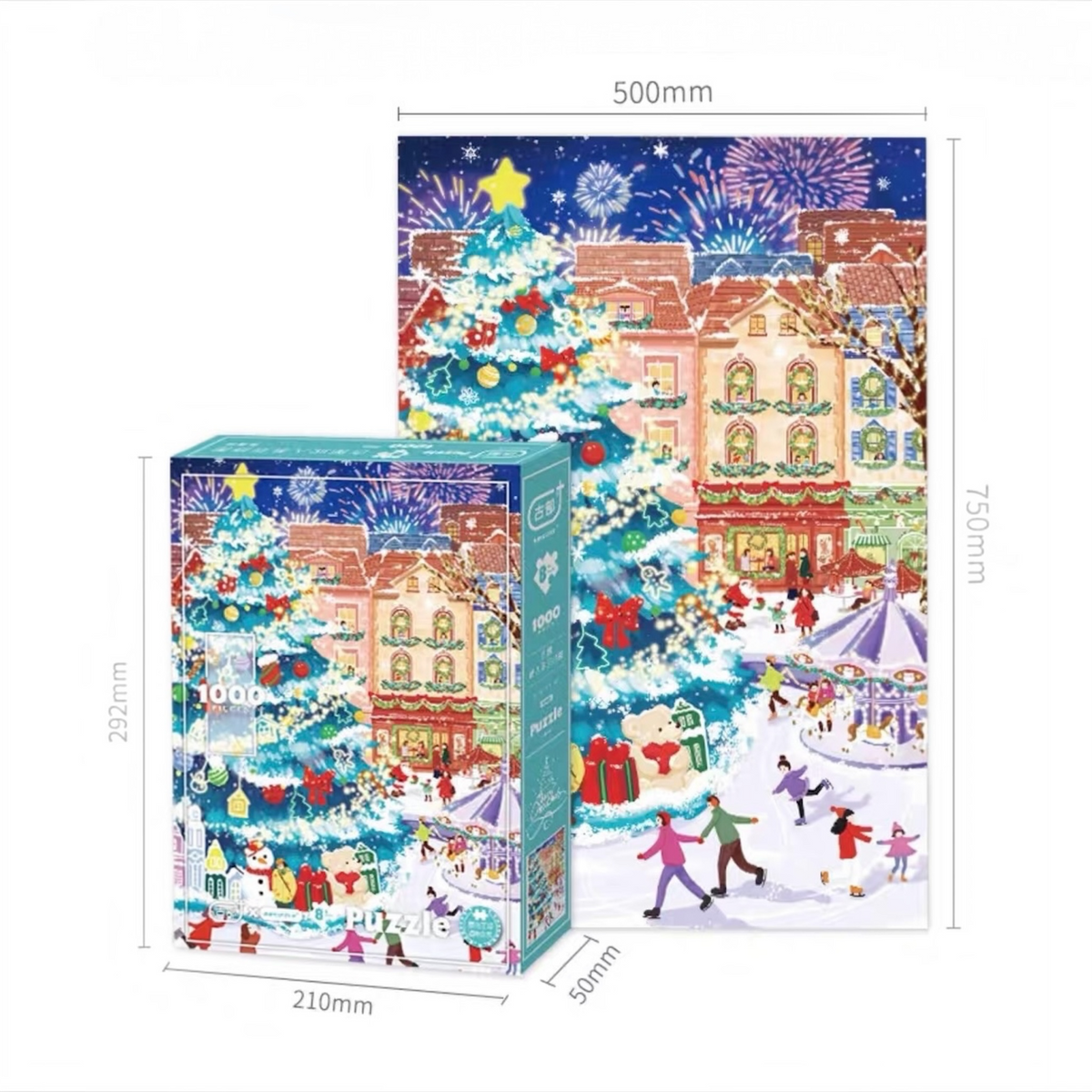Christmas Tree 1000 Piece Glow-in-the-Dark Jigsaw Puzzle Gubu