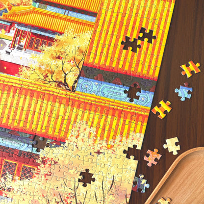 Beneath the Palace Eaves, Listening to Autumn 1000 Piece Jigsaw Puzzle Tutu Dingdang