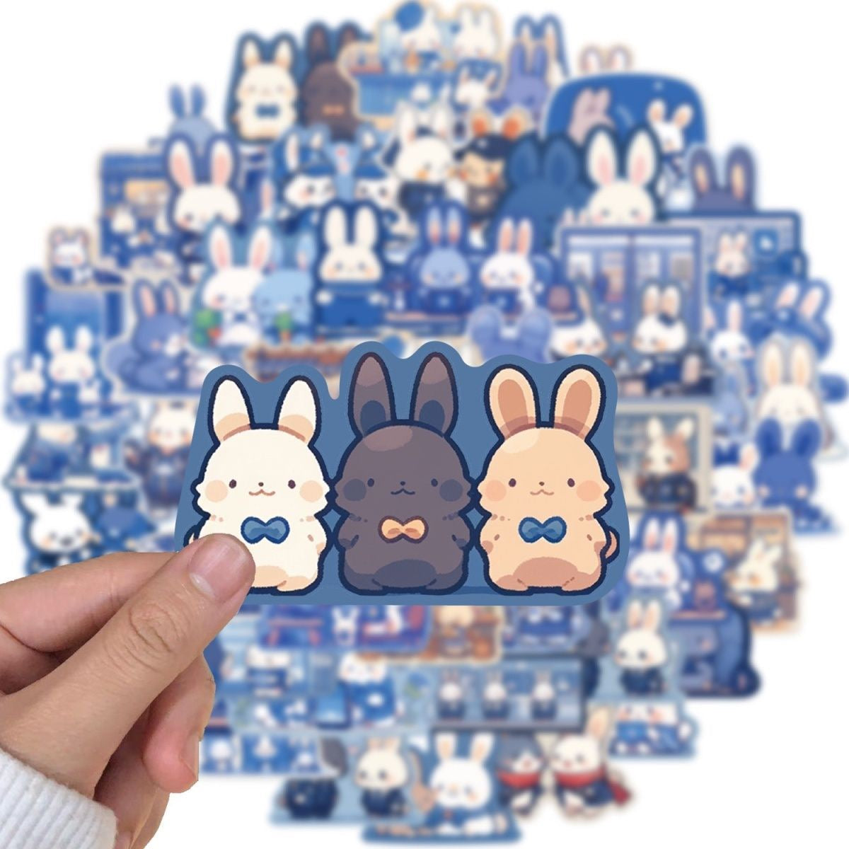Kawaii Bunny Cafe Sticker Pack 50 Piece V Boutique Studio