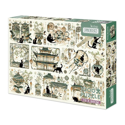 Botop Fusion Song Dynasty Black Cat 1000 Piece Jigsaw Puzzle