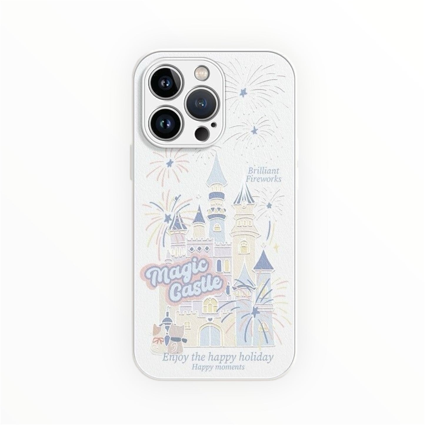 Étui de téléphone en cuir liquide Magic Castle
