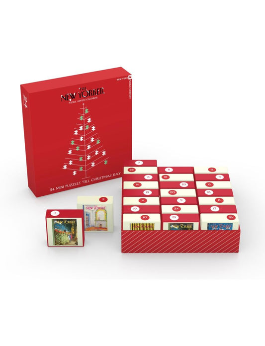 New Yorker Advent Calendar Set of 24 Mini Puzzles