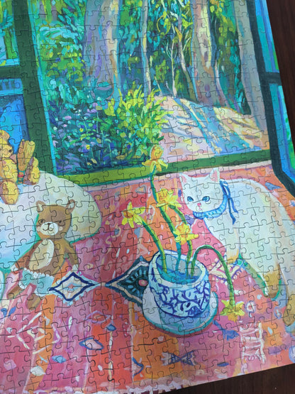 Cheese Cat’s Garden 1000 Piece Puzzle