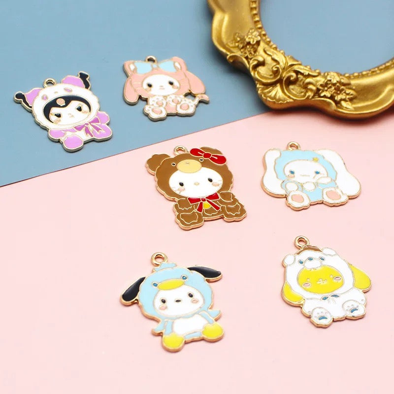Cute Sanrio Alloy Charms for Jewelry Making