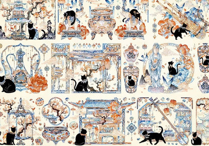 Botop Fusion Yuan Dynasty Black Cat 1000 Piece Jigsaw Puzzle
