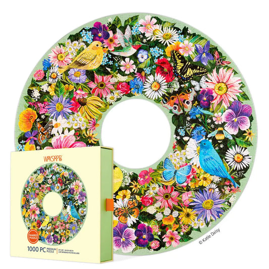 Spring Floral Wreath 1000 Piece Puzzle WerkShoppe