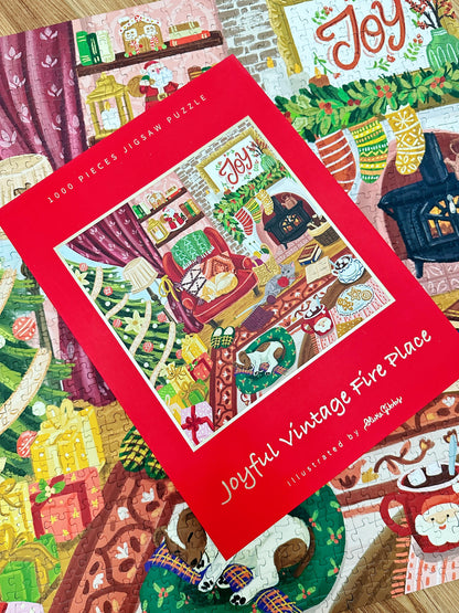 Joyful Vintage Fireplace 1000 Piece Jigsaw Puzzle