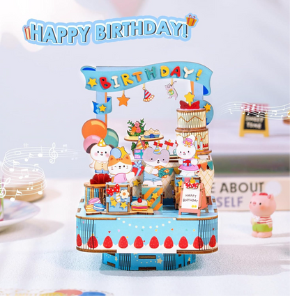 DIY Birthday Cake Music Box – 141pcs Puzzle Kit