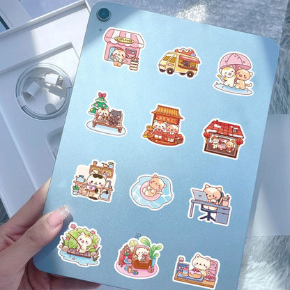 Kawaii Cat Daily Life Stickers 60 Pieces V Boutique Studio