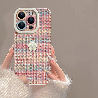 Elegant Tweed iPhone Case – Anti-Drop & Cute Design