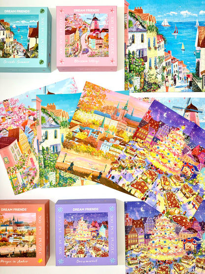 Four Seasons Village Puzzle Set