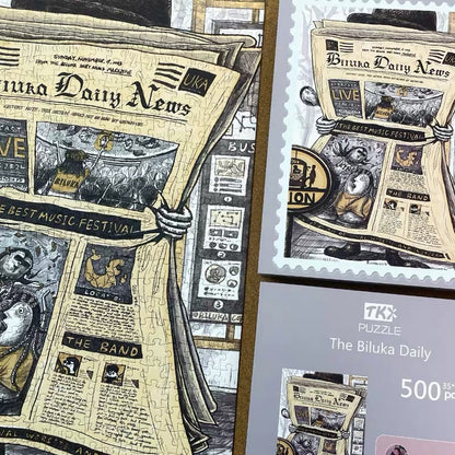 The Billuka Daily 500 Piece Newspaper Jigsaw Puzzle TKX