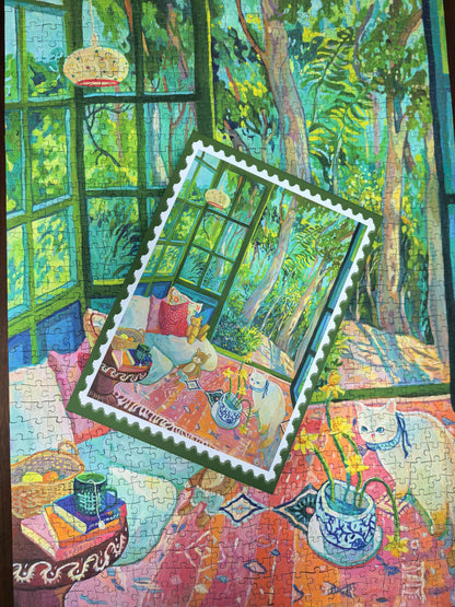 Cheese Cat’s Garden 1000 Piece Puzzle