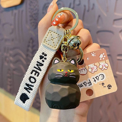 Cute Resin Cat Keychain