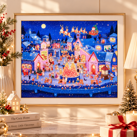 Christmas Night 1000 Piece Jigsaw Puzzle Pixel Pieces