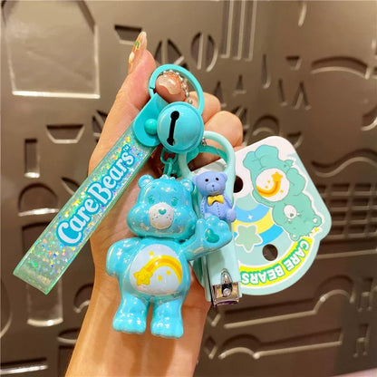 Cute Care Bears Plated Keychain