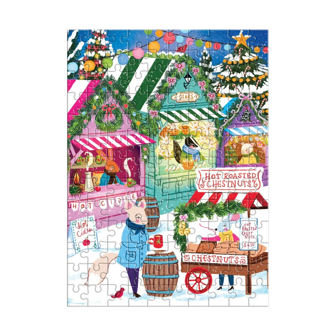 Holiday Market 130 Piece Puzzle Ornament Galison