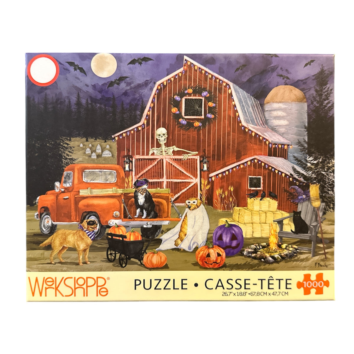 WerkShoppe Halloween Barn Party 1000 Piece Jigsaw Puzzle WerkShoppe