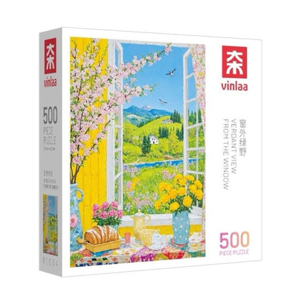 Verdant View from the Window 500 Piece Jigsaw Puzzle VINLAA