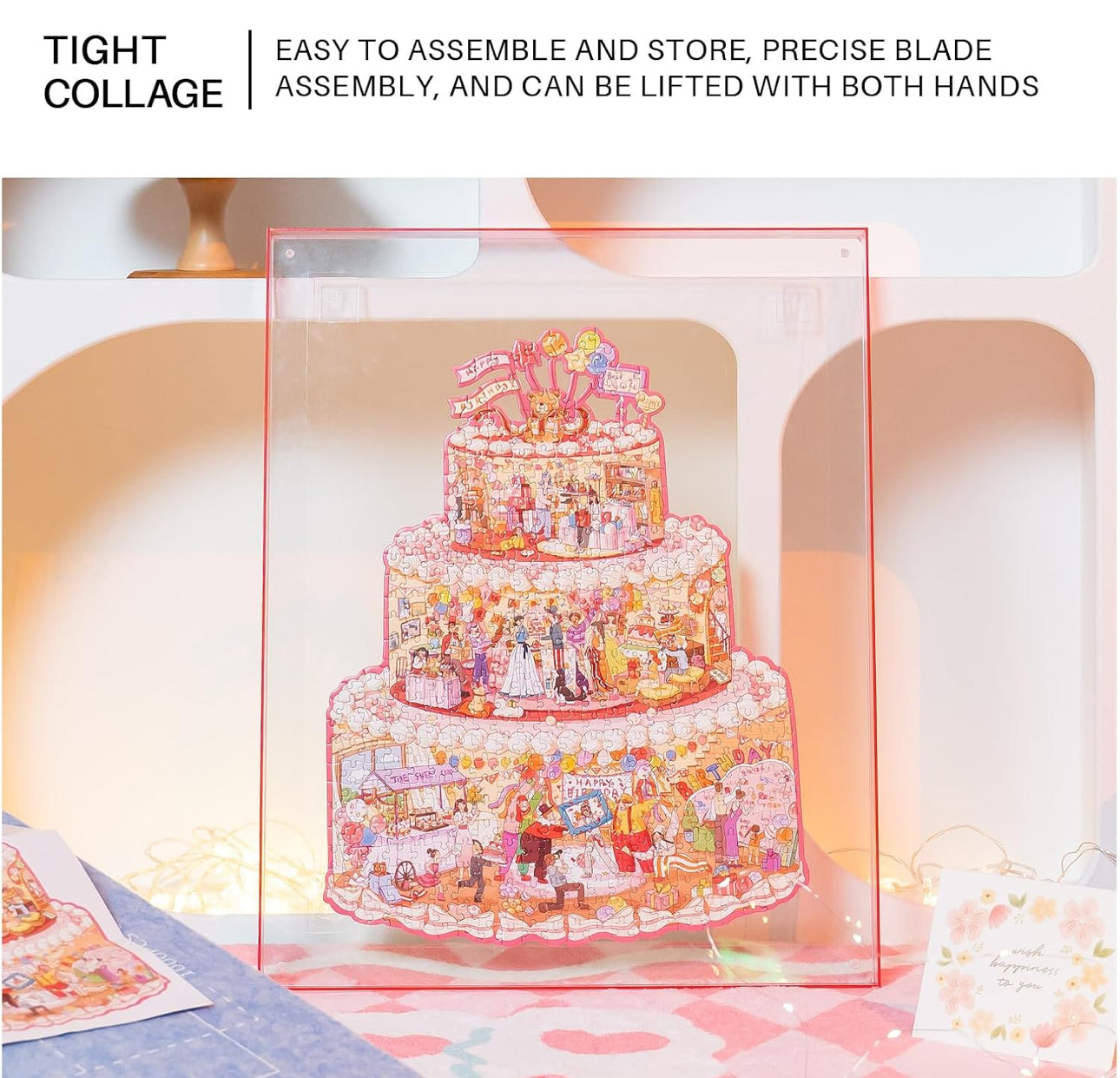 Momibook Birthday Cake Puzzle – 481 Irregular Pieces