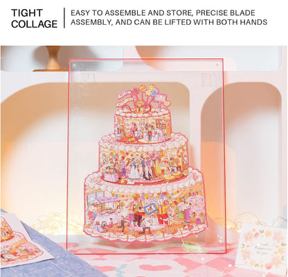 Momibook Birthday Cake Puzzle – 481 Irregular Pieces