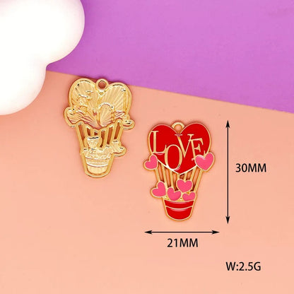Charmantes breloques en alliage sur le thème de l'amour pour la fabrication de bijoux