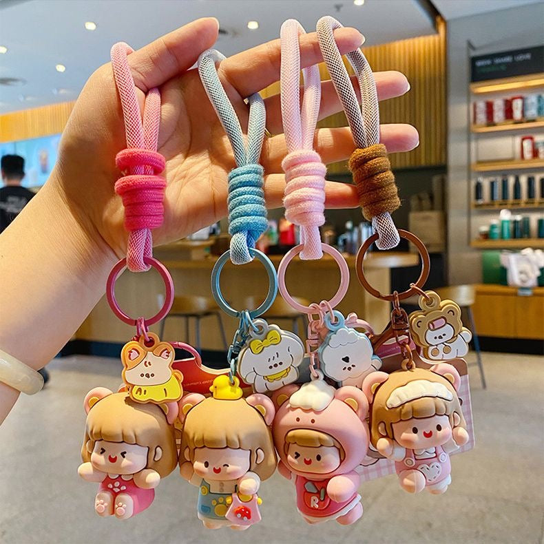 Cute Girl Doll Keychain – Adorable Bag Charm Gift