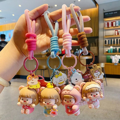 Cute Girl Doll Keychain – Adorable Bag Charm Gift