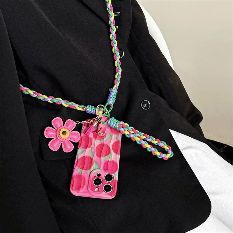 Coque de téléphone à motif de tulipes