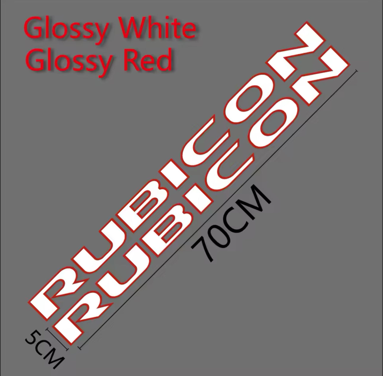 Custom RUBICON Hood Decal – Vinyl Sticker for Jeep Rubicon