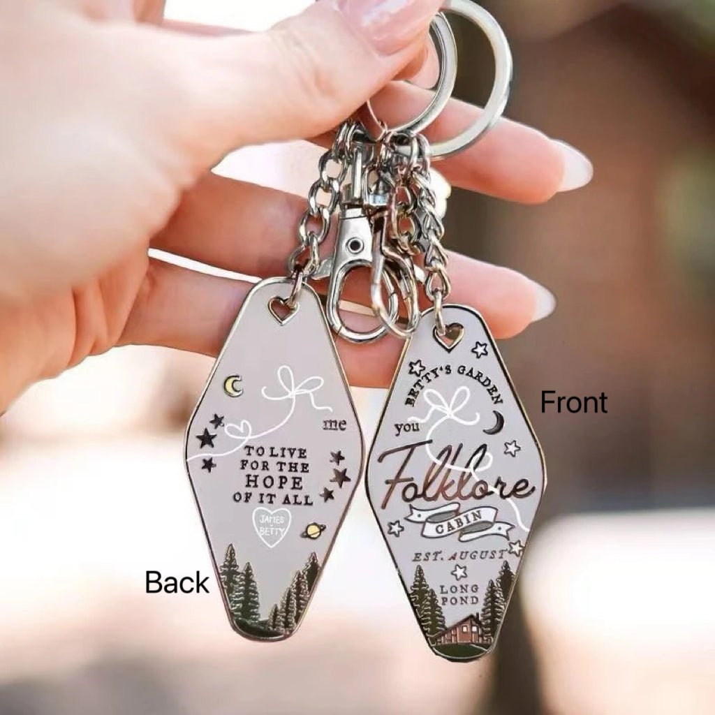 Taylor Swift Inspired Motel Keychain – Vintage Aesthetic Gift