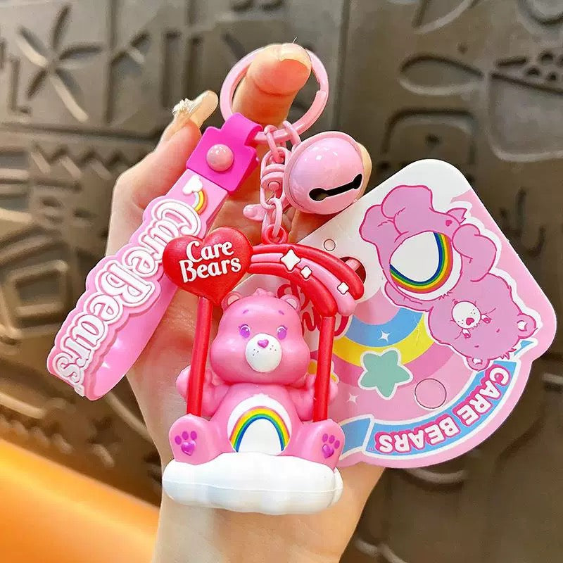 Rainbow Swing Care Bears Keychain