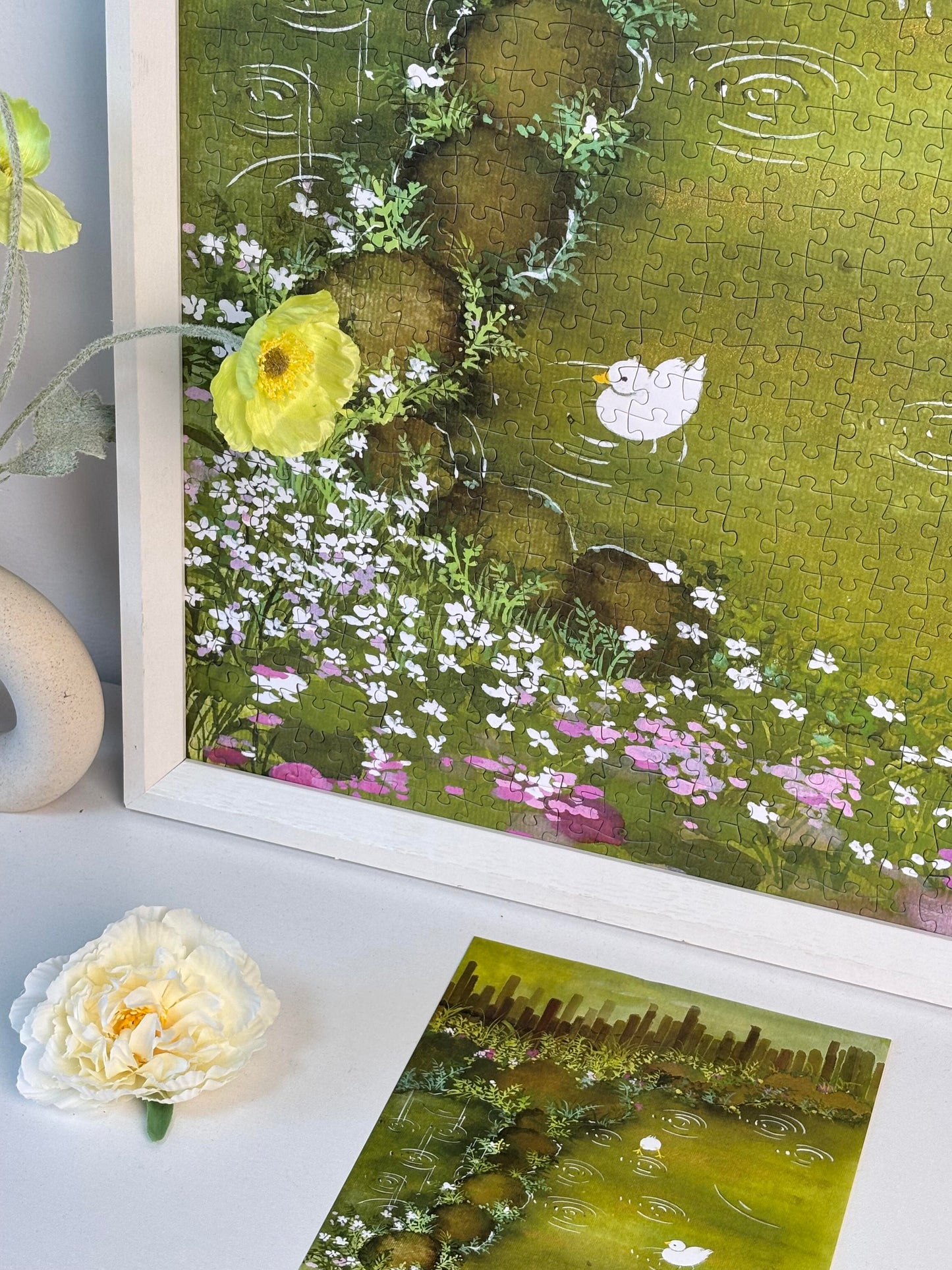 Spring Ducks by Bamboo Fence 1000 Piece Jigsaw Puzzle Tutu Dingdang