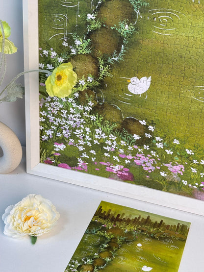 Spring Ducks by Bamboo Fence 1000 Piece Jigsaw Puzzle Tutu Dingdang