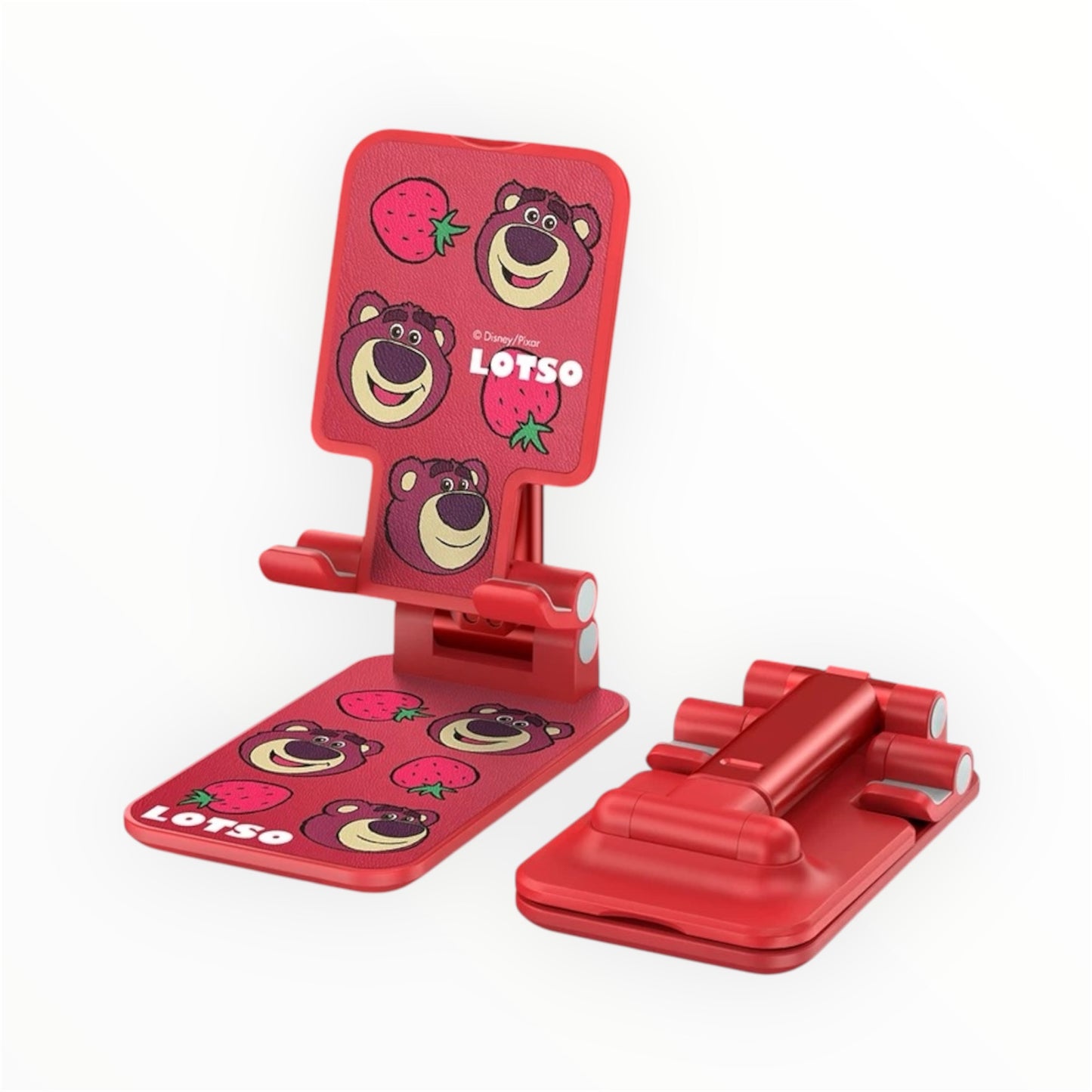 Support de téléphone pliable en forme d'ourson aux fraises
