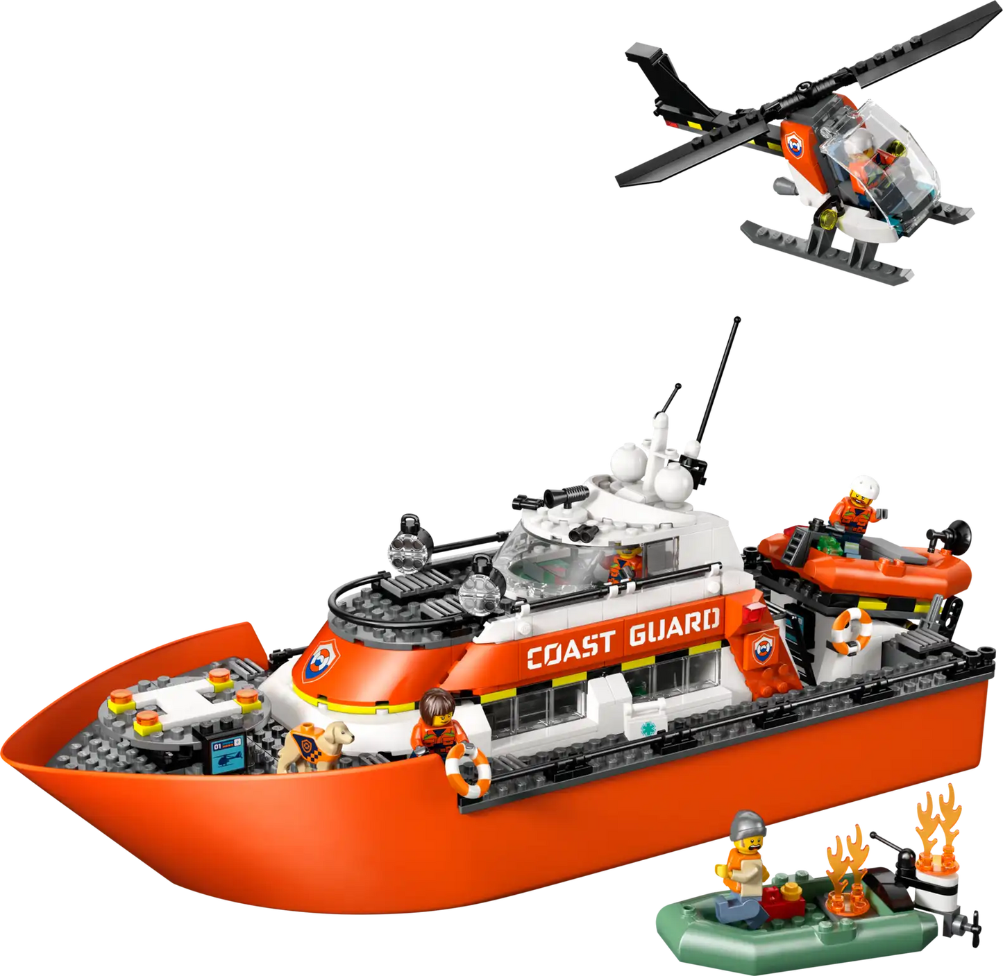 LEGO City Coast Guard Rescue Boat & Helicopter 60504