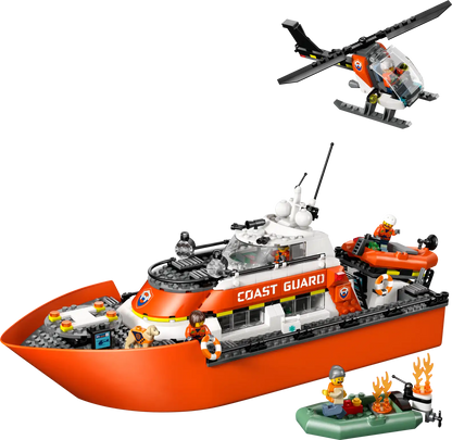 LEGO City Coast Guard Rescue Boat & Helicopter 60504
