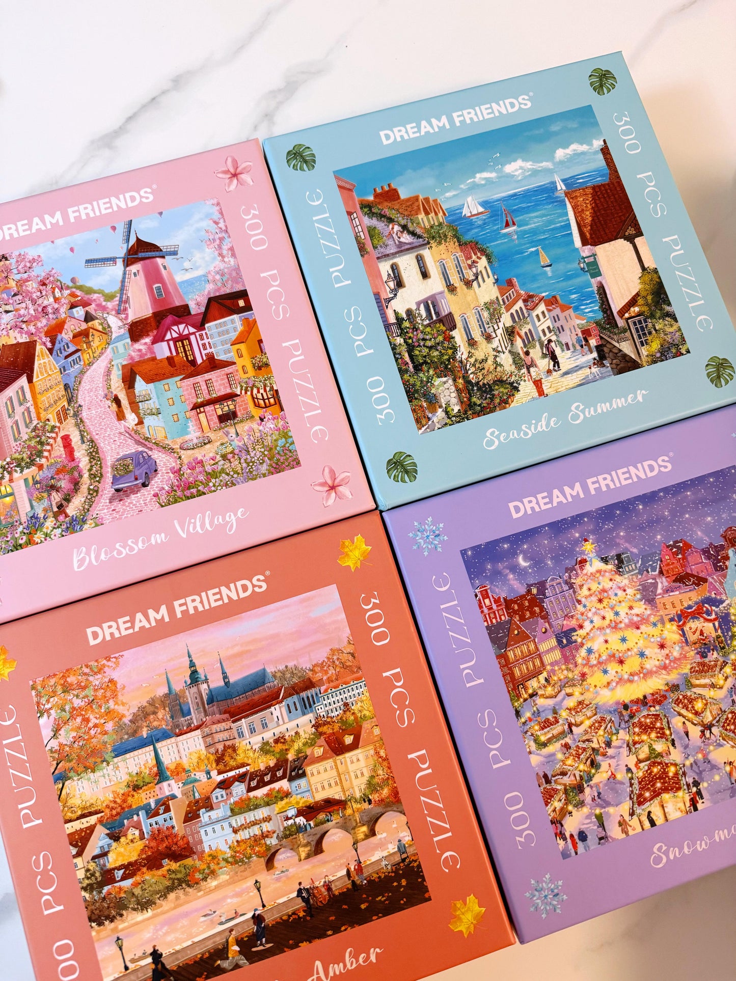 Four Seasons Village Puzzle Set