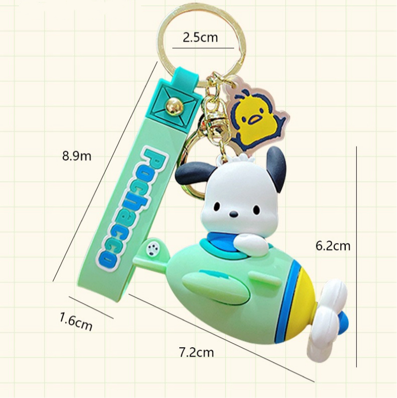 Kawaii Sanrio Airplane Keychain