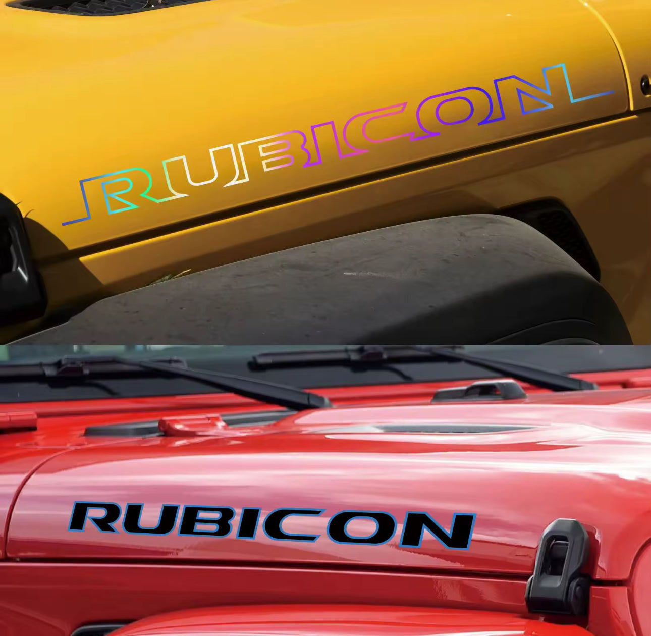 Custom RUBICON Hood Decal – Vinyl Sticker for Jeep Rubicon