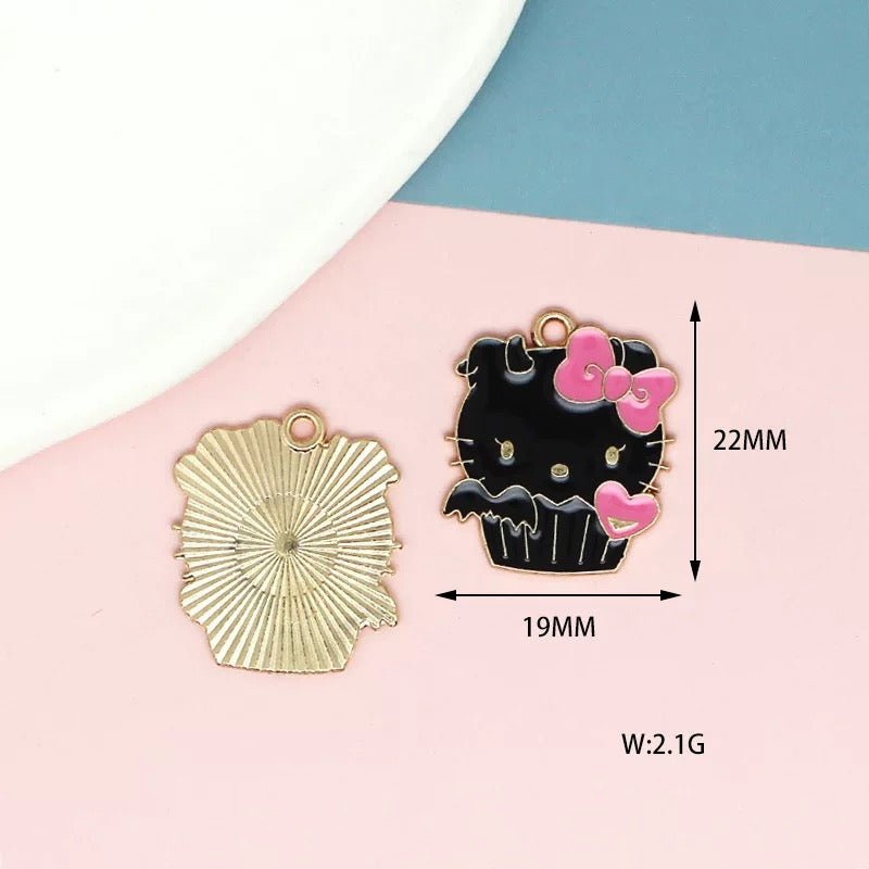 Sweet Kitty Alloy Charms for Jewelry Making