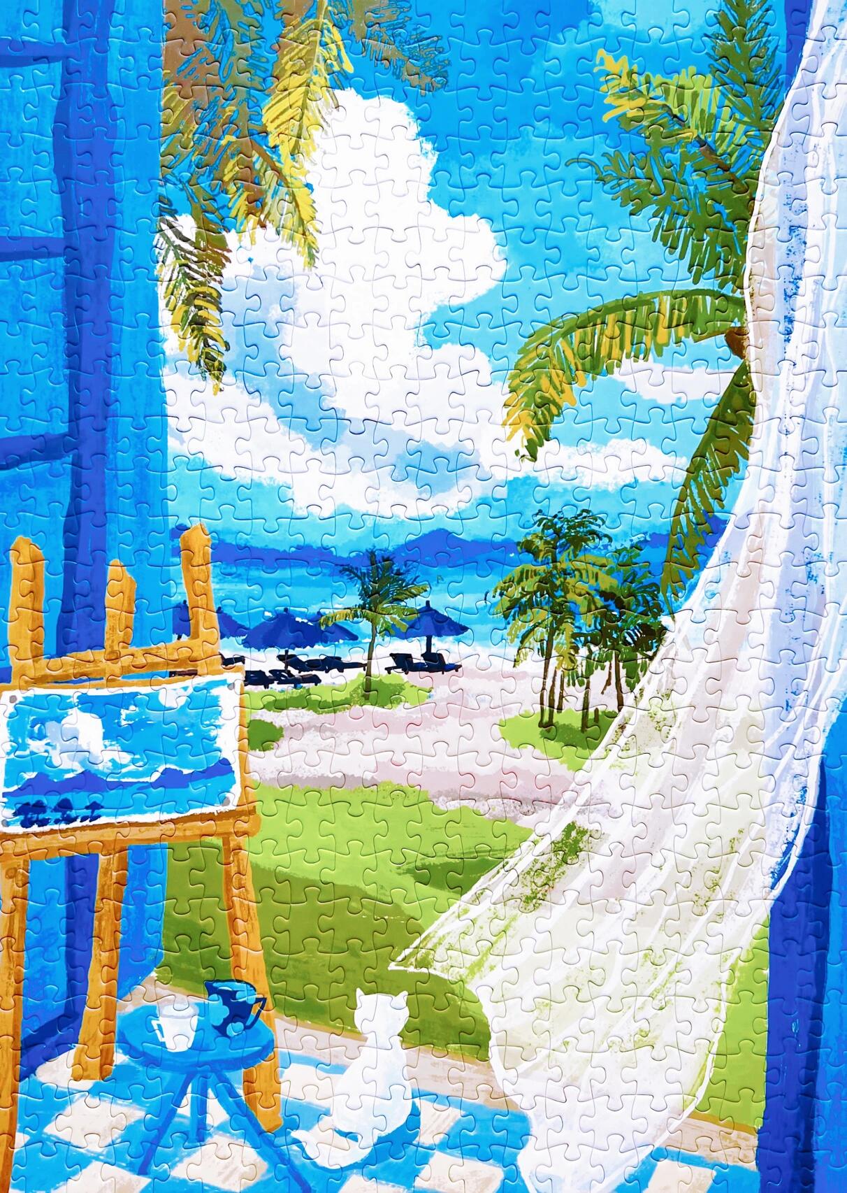 CHILL PUZ Summer Seaside 500 Piece Jigsaw Puzzle CHILL PUZ