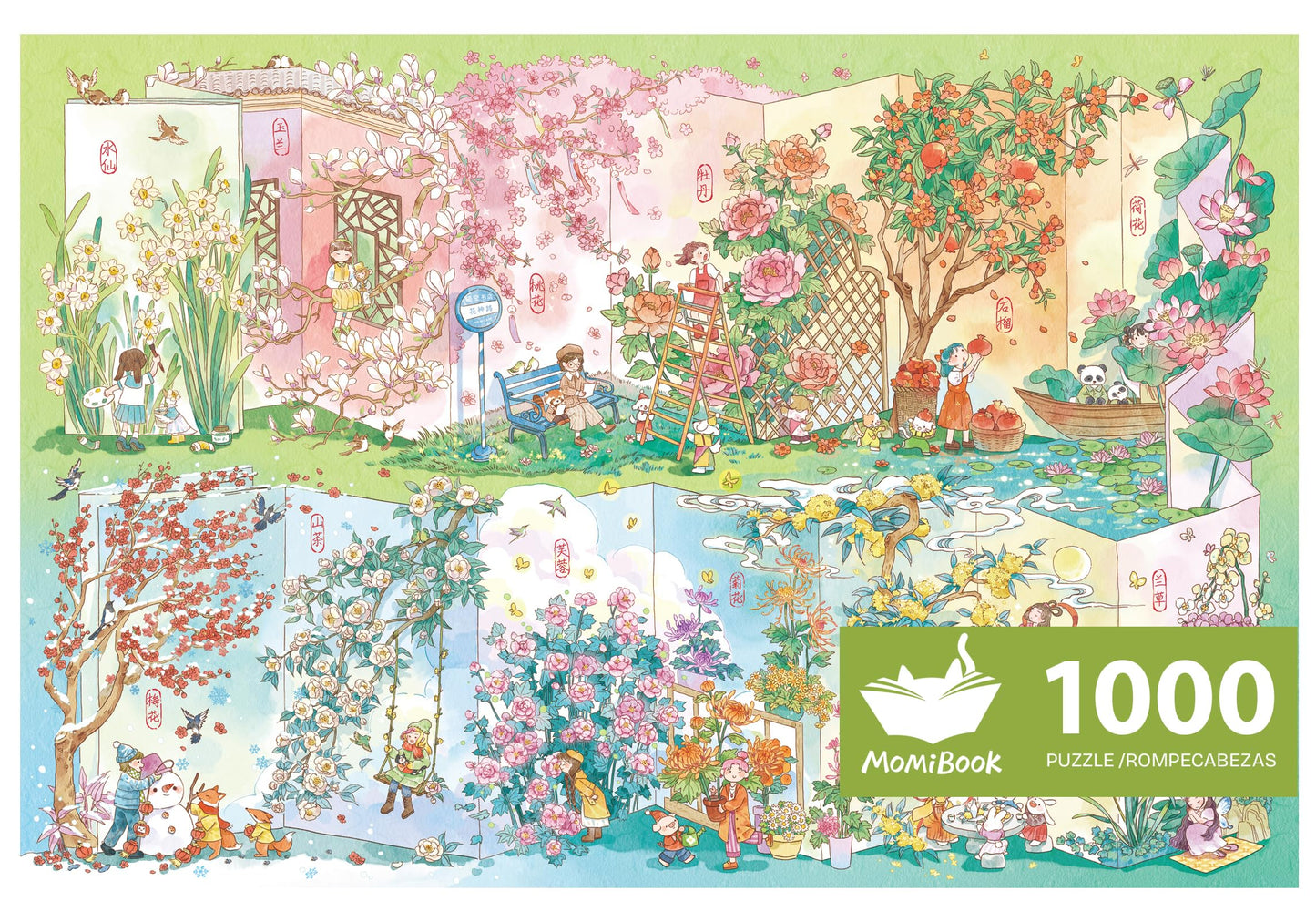 Momibook Floral Seasons 1000 Piece Jigsaw Puzzle