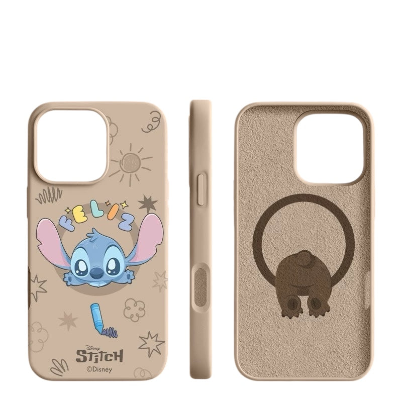 MagSafe Stitch Liquid Silicone Case – Cute, Shockproof & Anti-Fingerprint