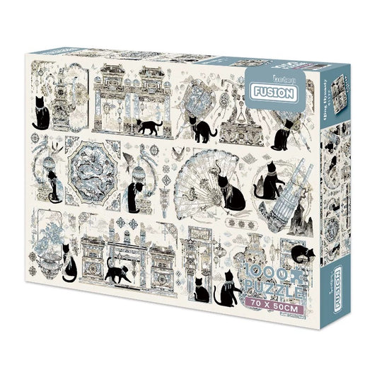 Botop Fusion Qing Dynasty Black Cat 1000 Piece Jigsaw Puzzle