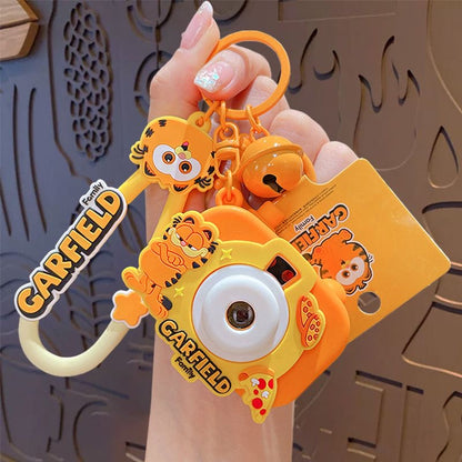 Garfield Projection Camera Keychain with Bell