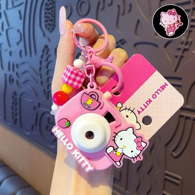 Hello Kitty Projector Camera Keychain Charm