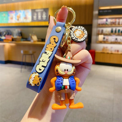 Garfield Cartoon Figure Keychain Charm
